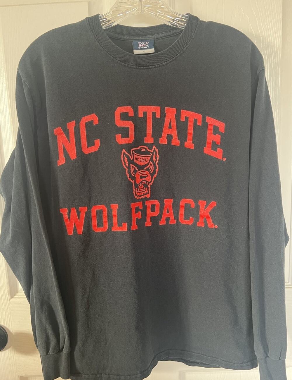 Vintage NC State Wolfpack Shirt MV Sport Long Sleeve Mascot S M